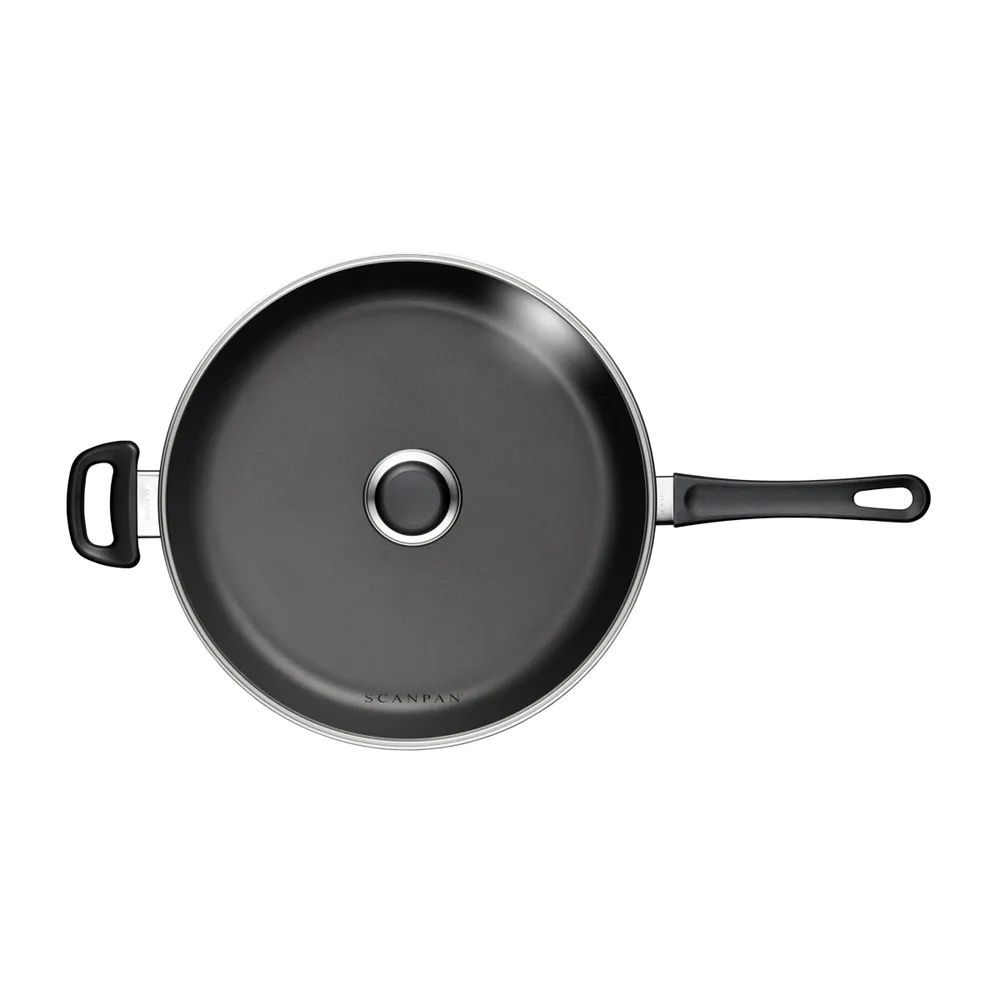 Scanpan Classic 4.25 qt, 4.0 L, 12.5", 32cm Nonstick Saute Pan with Lid, Black
