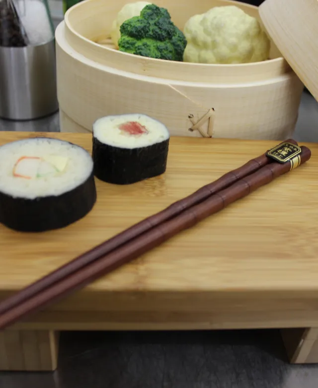 Joyce Chen Burnished Bamboo Sushi Board Set