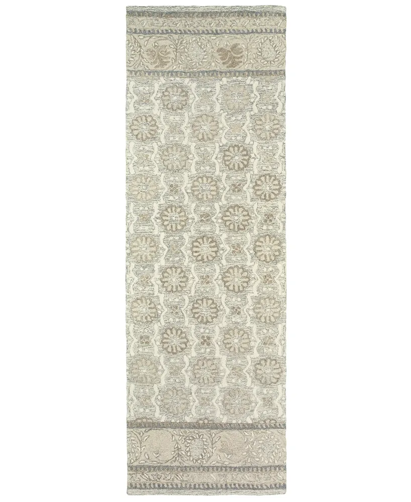 Oriental Weavers Craft 93002 Ash/Sand 2'6" x 8' Runner Area Rug