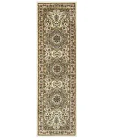 Closeout! Oriental Weavers Kashan 119W Ivory/Beige 2'3" x 7'6" Runner Area Rug