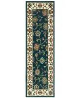 Closeout! Oriental Weavers Kashan 2336B Navy/Ivory 2'3" x 7'6" Runner Area Rug