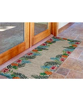 Liora Manne' Ravella 2280 Tropical Neutral 2' x 8' Indoor/Outdoor Runner Area Rug