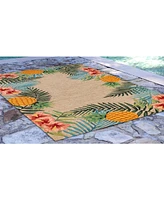 Liora Manne' Ravella 2280 Tropical Neutral 3'6" x 5'6" Indoor/Outdoor Area Rug