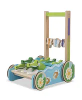 Melissa & Doug First Play Chomp and Clack Alligator Wooden Push Toy and Activity Walker