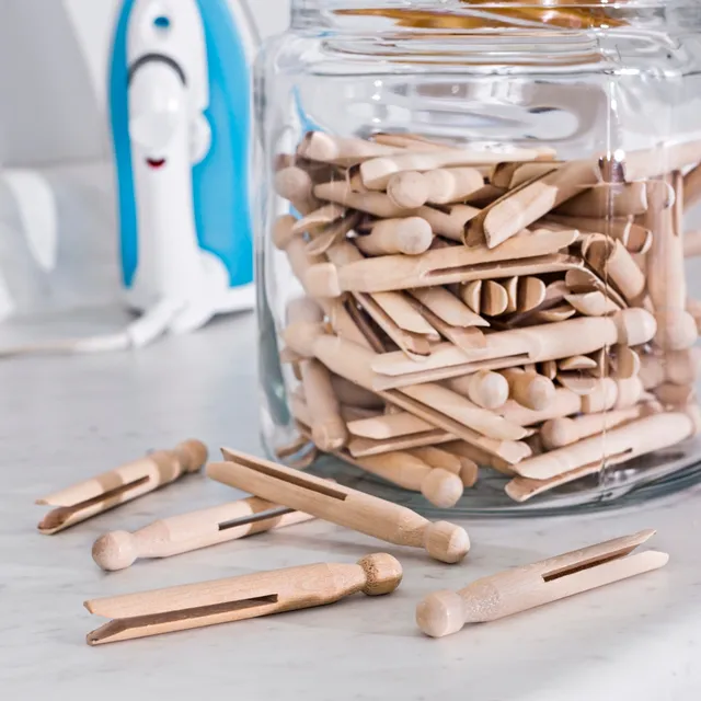 Honey Can Do Clothespins, Wood, 24-Pk.