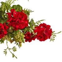 Nearly Natural 32" Geranium & Berry Swag