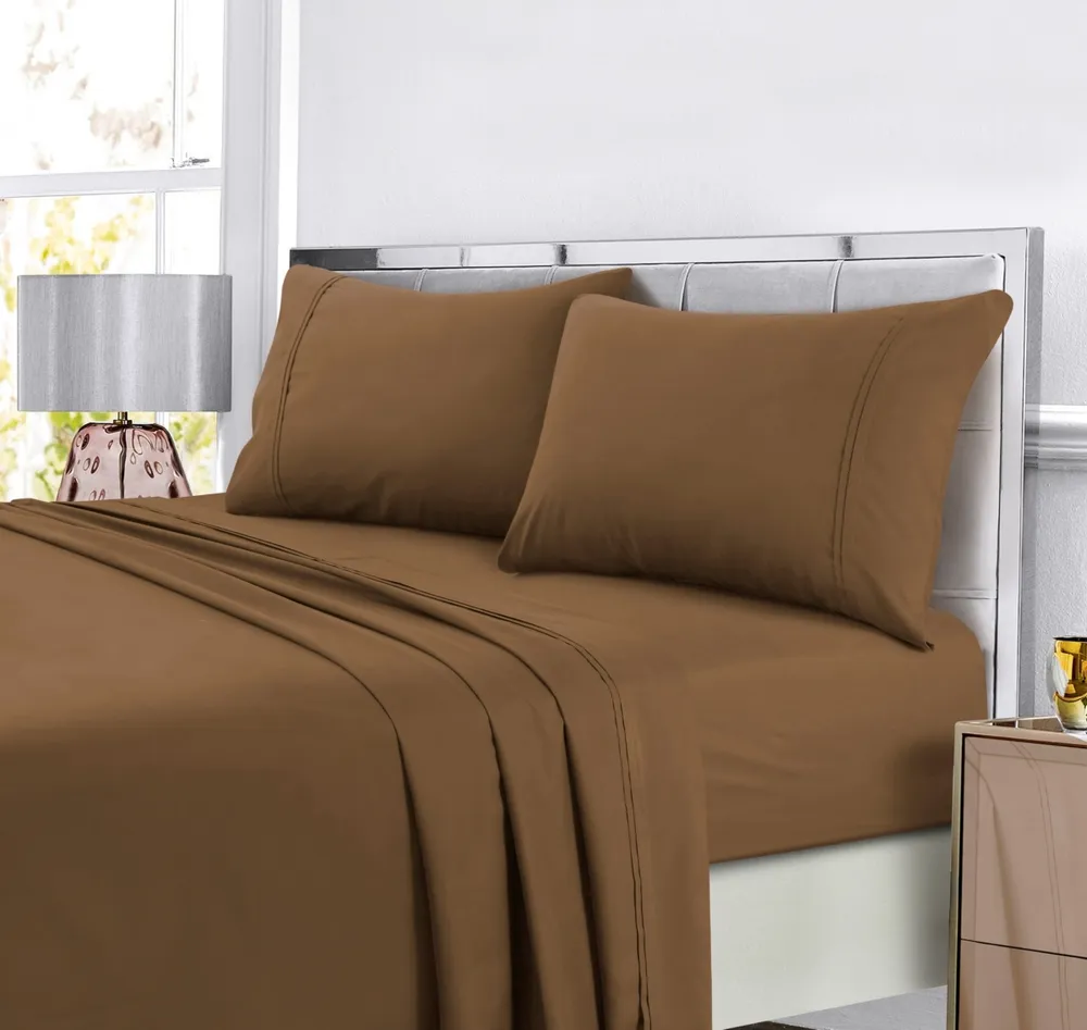 Nautica Solid Cotton Rich Blend 180-Thread Count Fitted Sheet