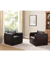 Furniture of America Charlie Modern Vinyl Accent Chair