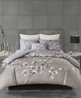 N Natori Sakura Blossom Cotton Sateen 3-Pc. Comforter Set