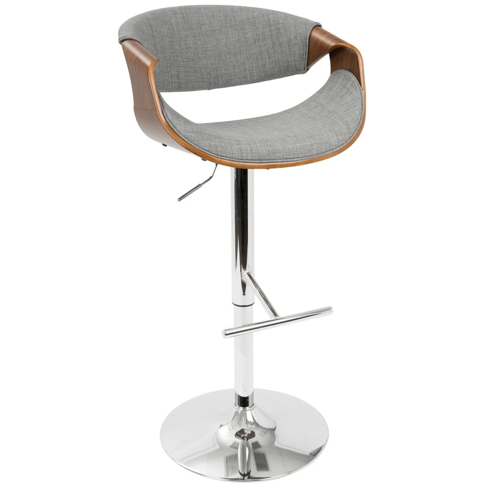 Lumisource Curvo Adjustable Barstool with Swivel