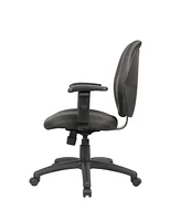 Boss Office Products Mid-Back Task Chair with Adjustable Arms