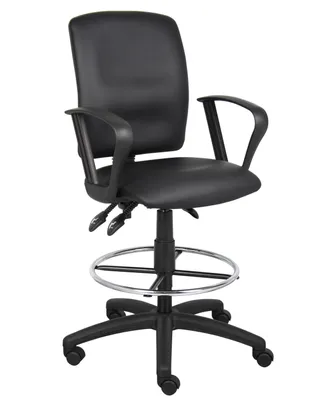 Boss Office Products Multifunctional Drafting Stool With Arms