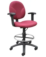 Boss Office Products Drafting Stool With Adjustable Arms