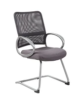 Boss Office Products Mesh Back W/ Pewter Finish Guest Chair