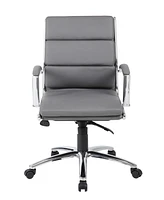 Boss Office Products CaressoftPlus Executive Mid-Back Chair