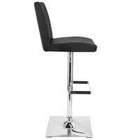 Lumisource Captain Adjustable Barstool with Swivel Faux Leather