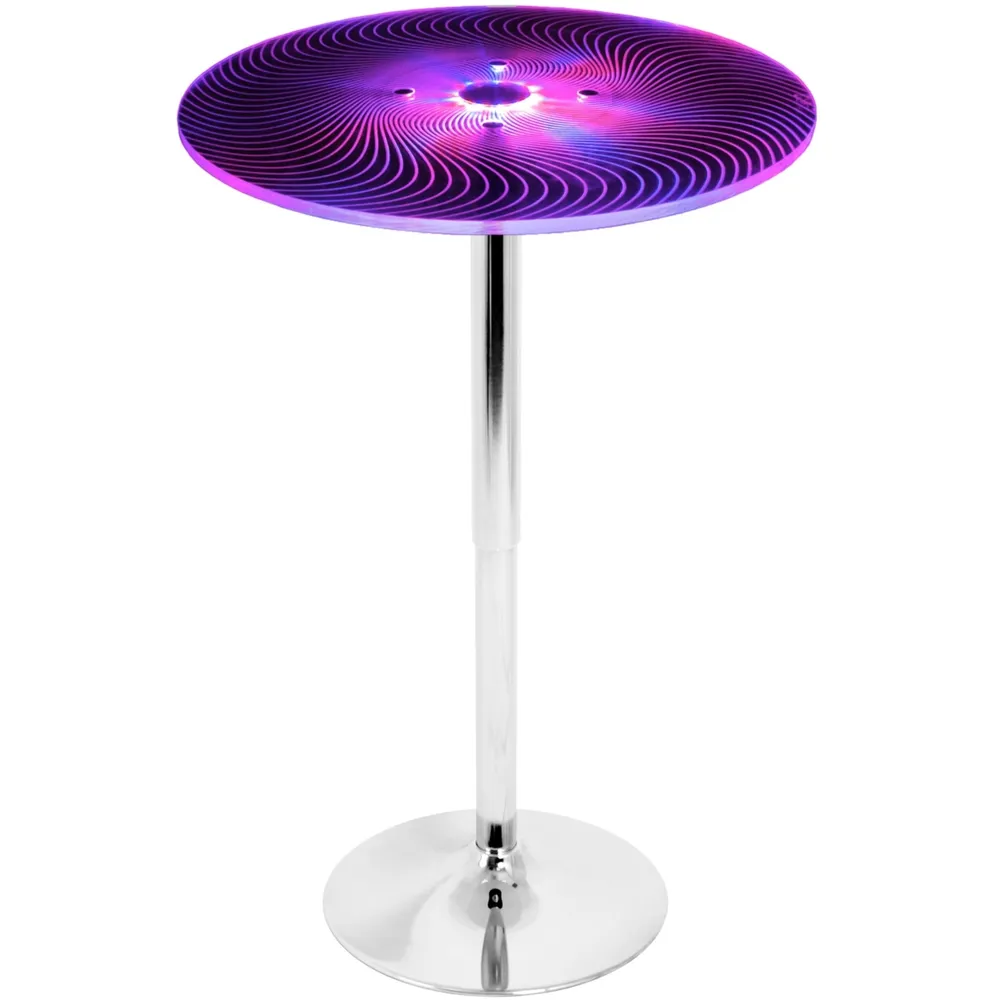 Lumisource Spyra Light Up Adjustable Bar Table