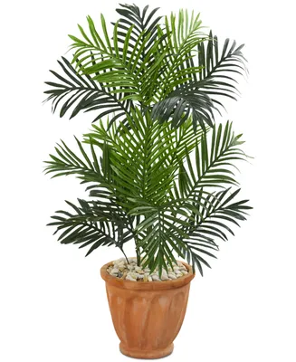 Nearly Natural 3.5' Paradise Palm Artificial Tree in Terra Cotta Planter