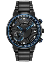 Citizen Eco-Drive Men's Satellite Wave Gps Black-Tone Stainless Steel Bracelet Watch 44mm