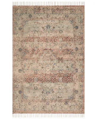 Justina Blakeney Cornelia Cor-05 Seafoam Green/Brick 3'6" x 5'6" Area Rug