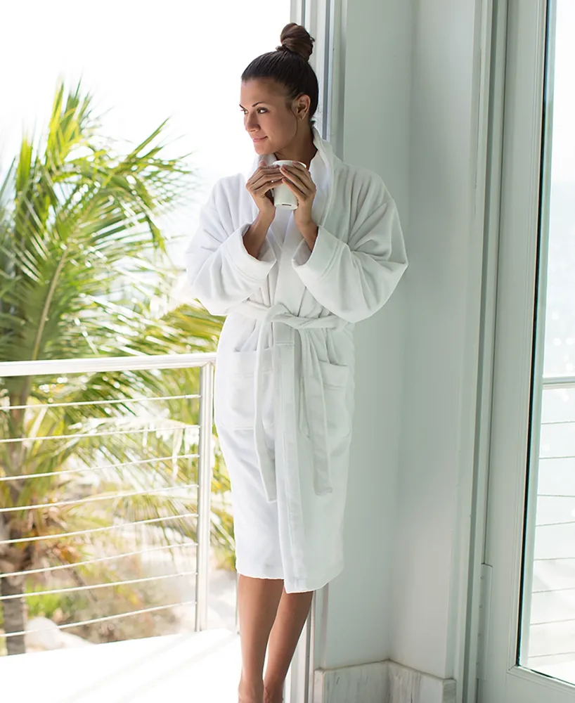 Cariloha Plush Bath Robe | White Unisex, Large/X-Large Viscose Material Soft, Comfortable, & Wicks Moisture