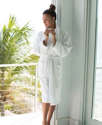 Cariloha Plush Bath Robe White Unisex Large X Large Viscose Material Soft Comfortable Wicks Moisture