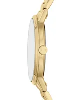 A|X Armani Exchange Men's Cayde Gold-Tone Stainless Steel Bracelet Watch 42mm