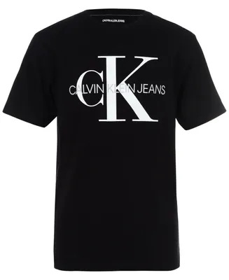 Calvin Klein Big Boys Bold signature Logo Graphic T-Shirt