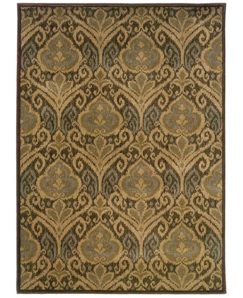 Closeout! Oriental Weavers Casablanca 4464A Green/Ivory 1'10" x 3'3" Area Rug