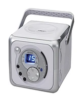 Jensen Cd555 Silver Portable Bluetooth Music System With Cd