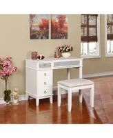 Eva Vanity Set with Bench and Mirror