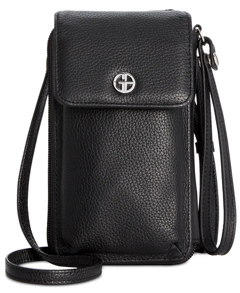 Giani Bernini Black leather crossbody bag/purse. Great condition. -  SellersHub.io