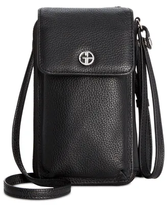 Giani Bernini Softy Leather Tech Crossbody Wallet