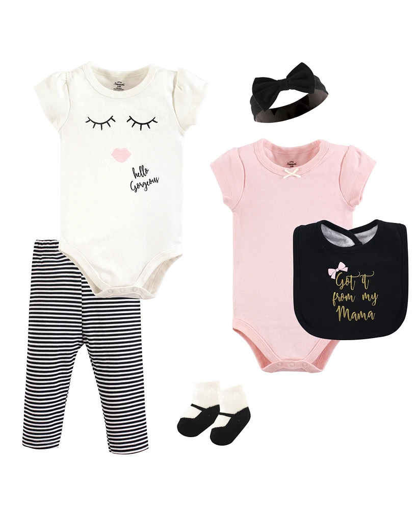 Little Treasure Baby Girls Layette 6-Piece Set