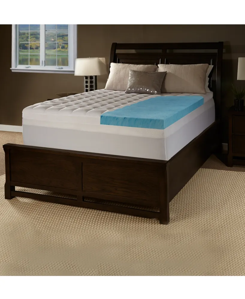 4.5" Comforpedic from Beautyrest Gel Full Memory Foam with Fiber Topper Cover