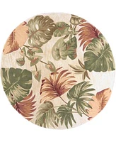 Kas Sparta Palm Leaves 3148 Beige Area Rug