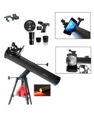 Cassini 800 X 80 Telescope with Red Led Observation Light and Smartphone Adapter
