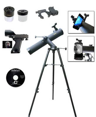 Cassini 800mm X 90mm Astronomical Tracker Mount Telescope and Smartphone Adapter