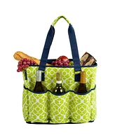 Picnic at Ascot Large Insulated Six Pocket Travel Bag-Zip Top - Leak Proof Lining