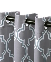 Superior Modern Bohemian Trellis Room Darkening 2-Piece Curtain Panels with Grommet Header Top