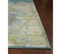 Kas Illusions Visions 6207 Green/Blue 6'7" x 9'6" Area Rug