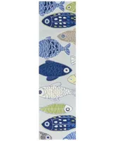 Kas Sonesta Sea Of Fish 2010 Light Blue Area Rug