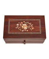Mele & Co. Brynn Wooden Jewelry Box with Florentine Marquetry Motif