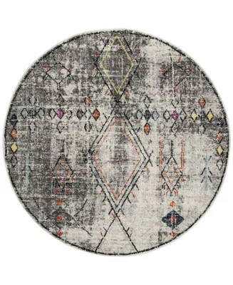 Safavieh Adirondack 210 Light Gray and Fuchsia 6' x 6' Round Area Rug