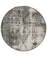 Safavieh Adirondack 210 Light Gray and Fuchsia 6' x 6' Round Area Rug