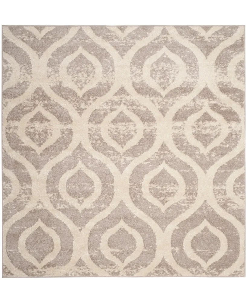 Safavieh Amsterdam AMS107 Ivory and Mauve 6'7" x 6'7" Sisal Weave Square Outdoor Area Rug