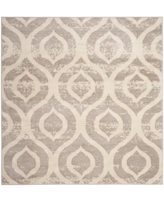 Safavieh Amsterdam AMS107 Ivory and Mauve 6'7" x 6'7" Sisal Weave Square Outdoor Area Rug