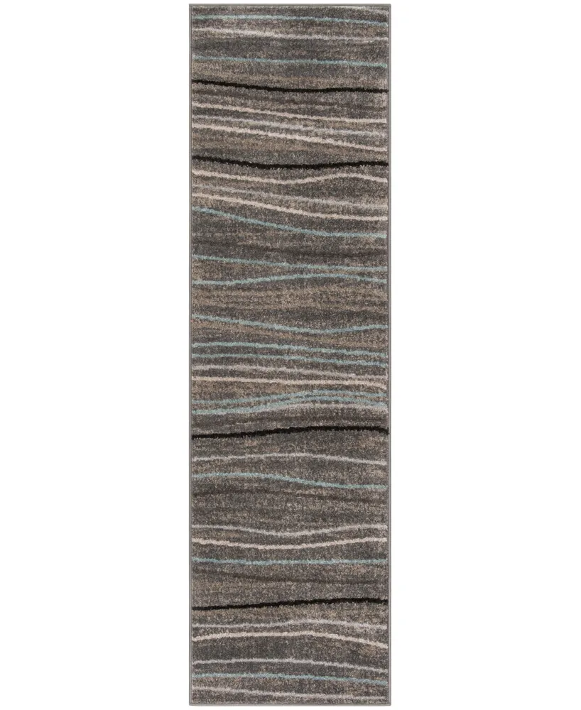 Safavieh Amsterdam Silver and Beige 2'3" x 8' Runner Outdoor Area Rug