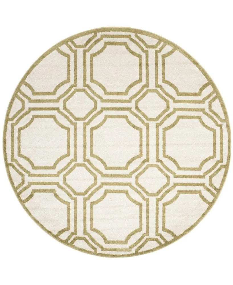 Safavieh Amherst AMT411 Ivory and Light Green 7' x 7' Round Area Rug