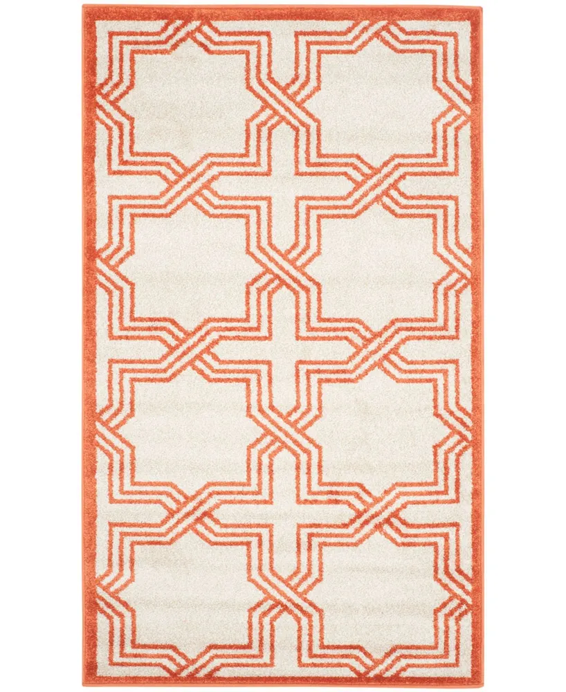 Safavieh Amherst AMT413 Ivory and Orange 3' x 5' Area Rug